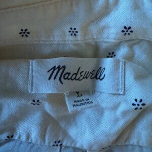 L- Madewell Short sleeved button up